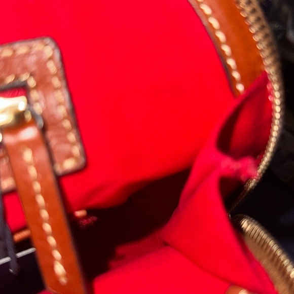 USED- Dooney and Bourke Cranberry Dome Zip Satchel. - Picture 10 of 12